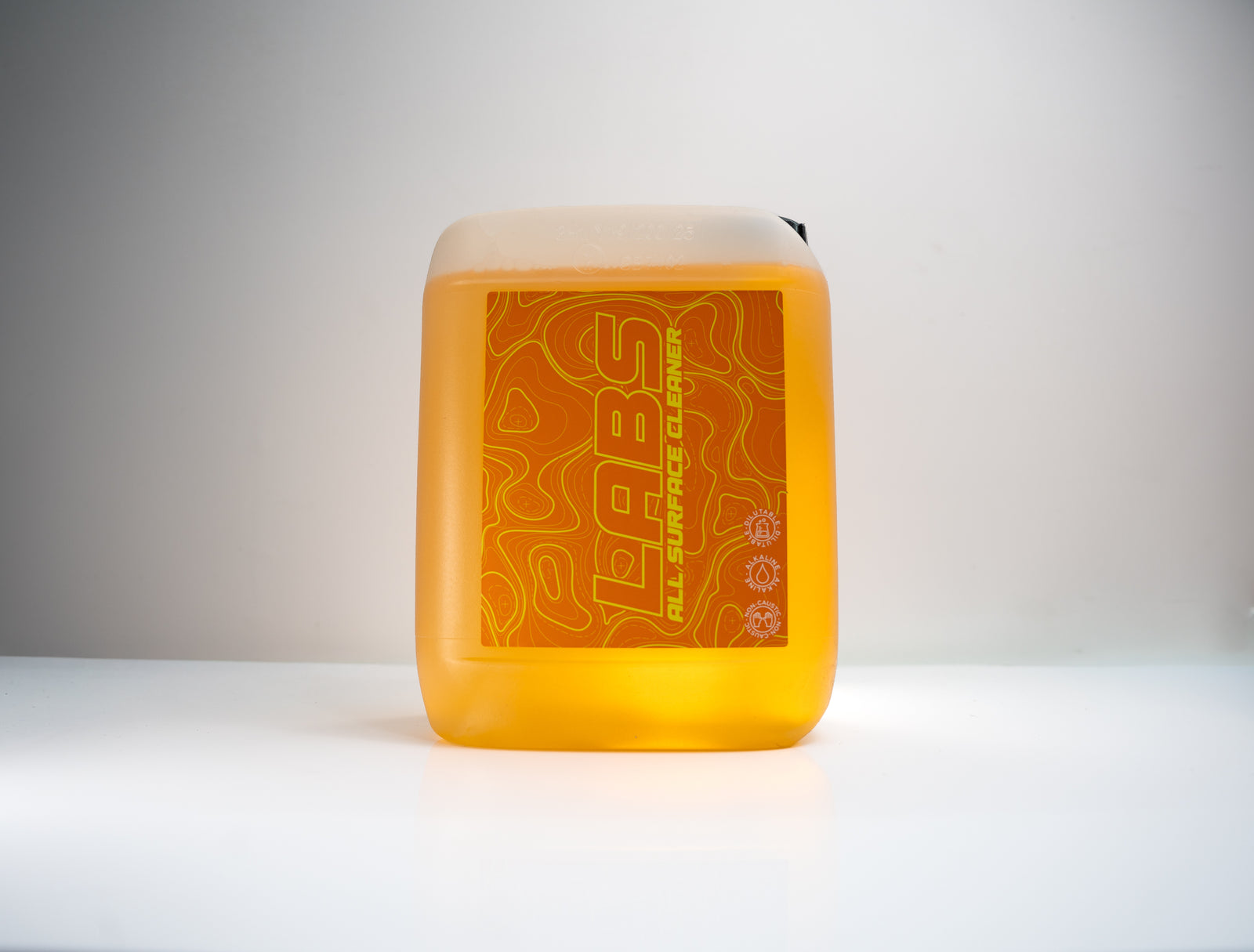 LABS All Surface Cleaner 5L Jug Front Label Orange with Yellow Writing